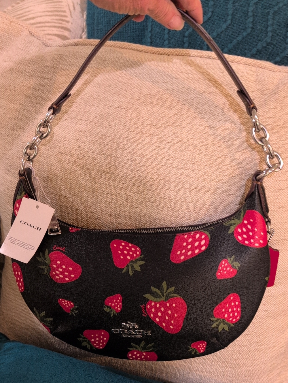 Coach Payton Hobo Bag With Wild Strawberries style # CH330